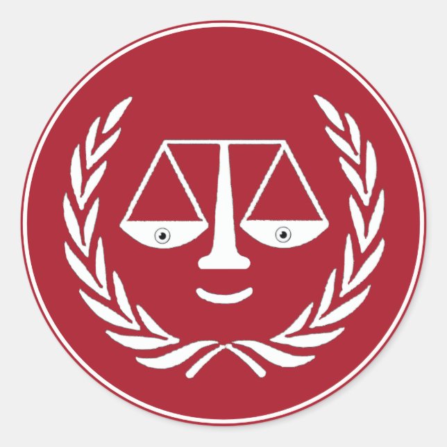 Sticker Rond Avocat drôle (Devant)