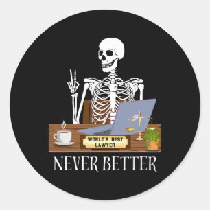 Sticker Rond Avocat Halloween