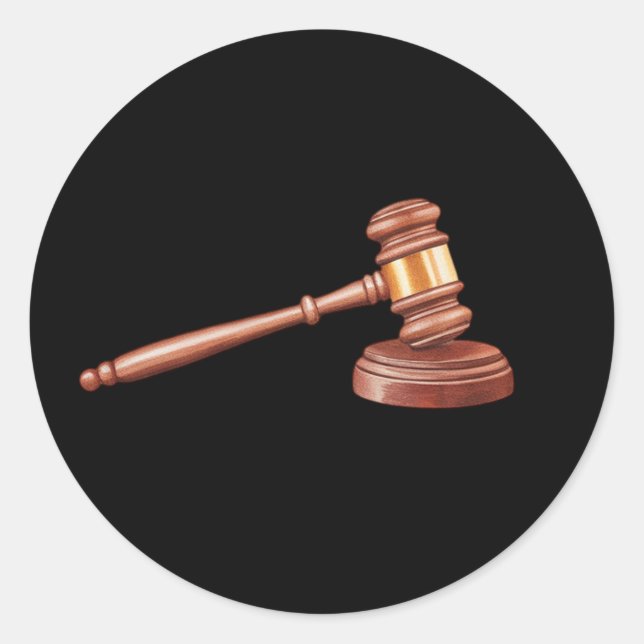 Sticker Rond Avocat professionnel Avocat Noir (Devant)