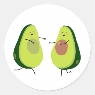 STICKER ROND AVOCUDDLE, AVOCADO DESIGN