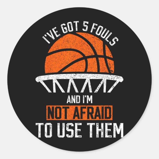Sticker Rond Avoir 5 Faute Et N'A Pas Peur D'Utiliser Basball (Devant)