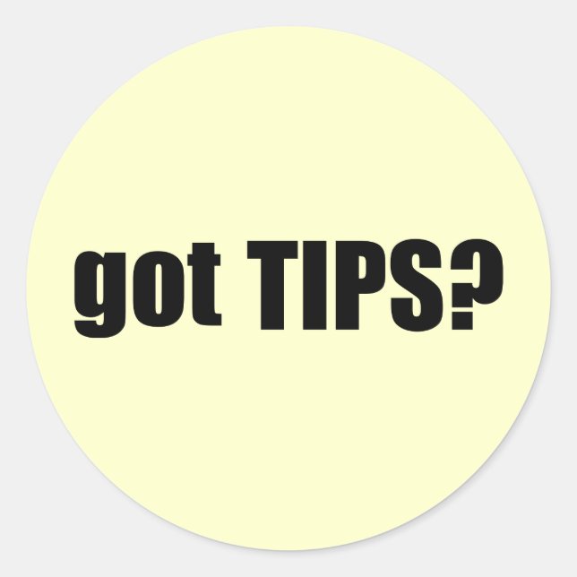 Sticker Rond Avoir DES CONSEILS ? (Devant)