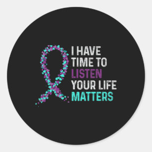 Sticker Rond Avoir le temps d'écouter les spécialistes de la sa