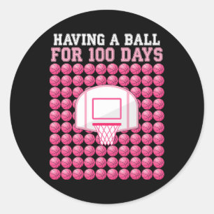 Sticker Rond Avoir Un Bal Pour 100 Jours École Bysketbyll 100e