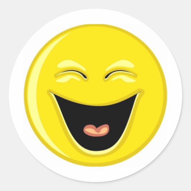 Sticker Rond Avoir un visage riant (Devant)