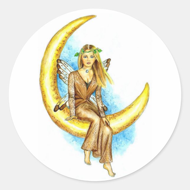 Sticker Rond Avril Moon Fairy JL Biel (Devant)