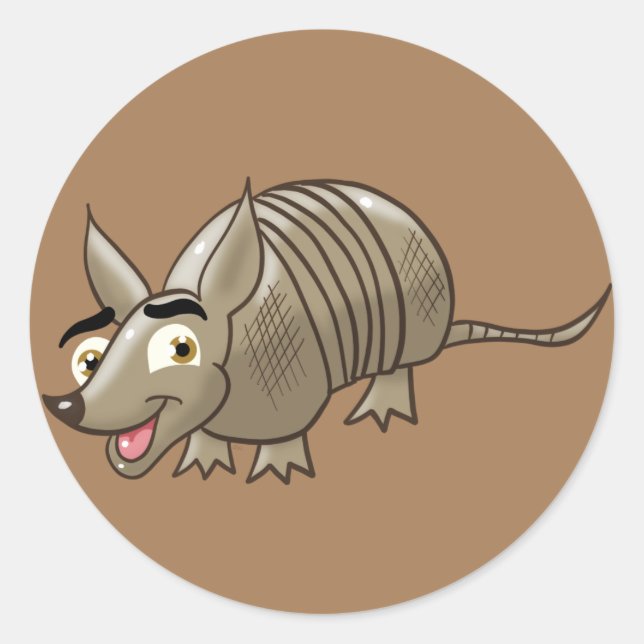 Sticker Rond Awesome Armadillo (Devant)