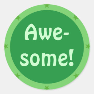 Sticker Rond Awesome - Série de chevalets de l'enseignant