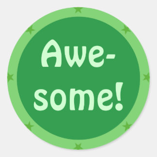Sticker Rond Awesome - Série de chevalets de l'enseignant