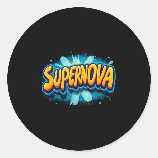 Sticker Rond Awesome Supernova Costume For Boys And Girls  (Devant)