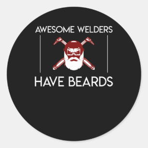 Sticker Rond Awesome Welder Welder Shirt