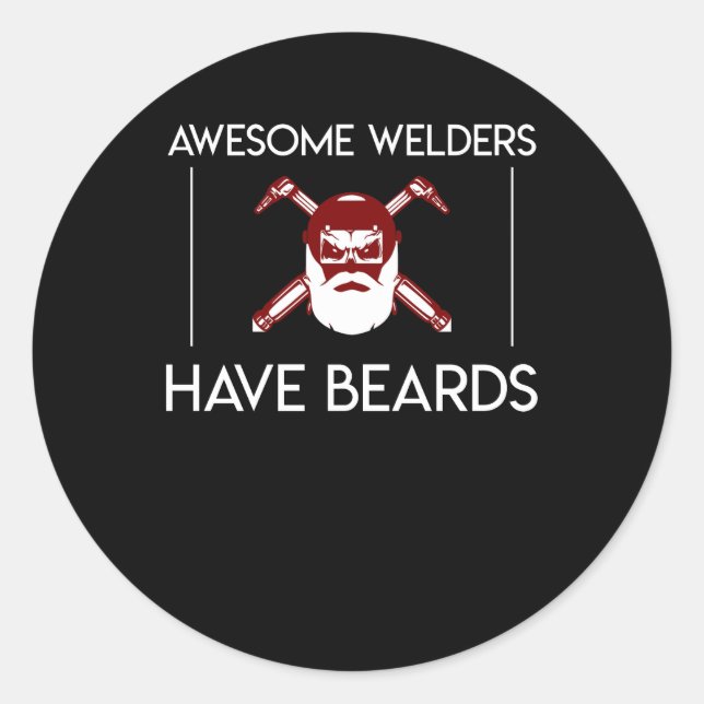 Sticker Rond Awesome Welder Welder Shirt (Devant)