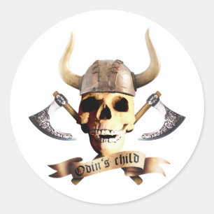 Sticker Rond Axe d'Odin