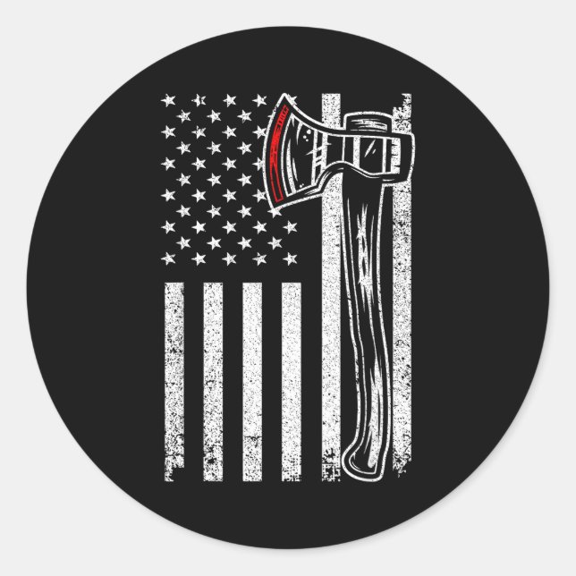 Sticker Rond Axe Throwing Novelty For Men Women Ax Thrower Axe  (Devant)