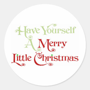 Sticker Rond Ayez Un Joyeux Petit Noël