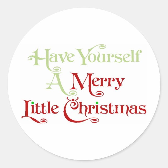 Sticker Rond Ayez Un Joyeux Petit Noël (Devant)