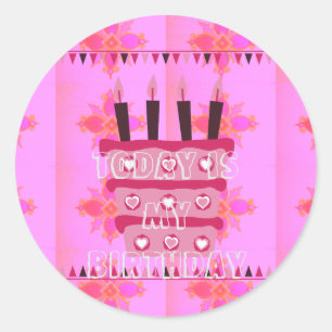 Sticker Rond Ayez un merveilleux anniversaire heureux