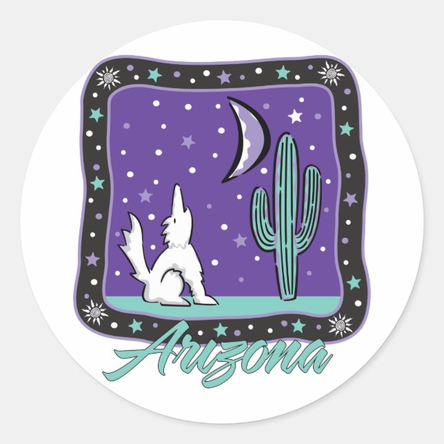 Sticker Rond AZ-Coyote (Devant)