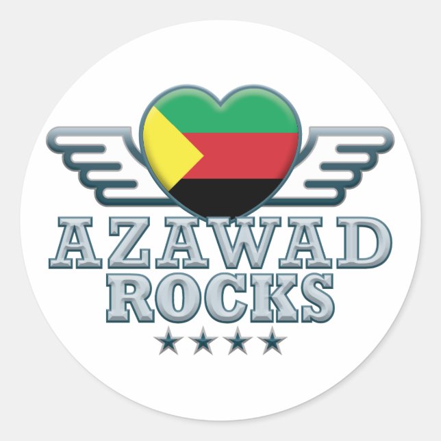 Sticker Rond Azawad Rocks v2 (Devant)