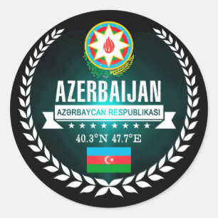 Sticker Rond Azerbaïdjan