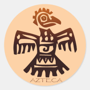 Sticker Rond AZTEC ~ Esprit d'oiseaux