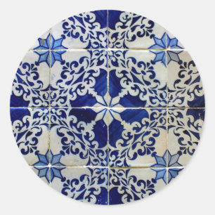 Sticker Rond Azulejos, Portuguese Tiles