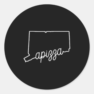 Sticker Rond Azza New Haven Zza Tomate Lauréat E Connecti
