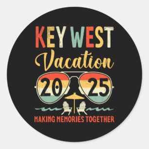 Sticker Rond B2shop Happy New Trip Key West Vacation 2025 Makin
