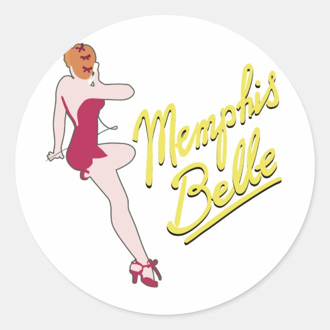 Sticker Rond B-17 Forteresse volant Memphis Belle (Devant)