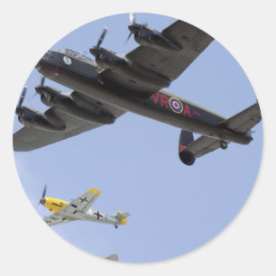 Sticker Rond B-25 mustang du libérateur P-51