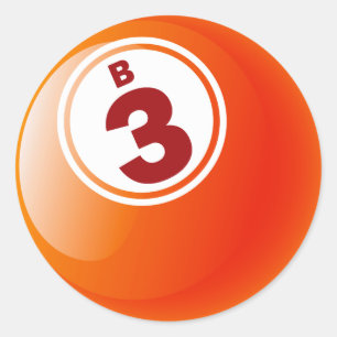 STICKER ROND B 3 BINGO BALL