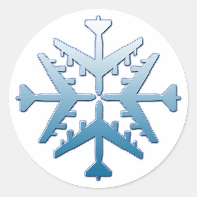 Sticker Rond B-52 Flocon de neige (Devant)
