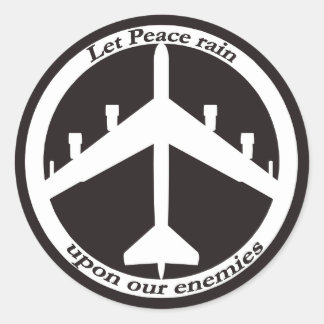 Sticker Rond B-52 Signal de paix