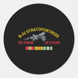Sticker Rond B-52 Stratoforteresse Vietnam Vétéran B-52 Bomber 