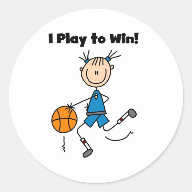 Sticker Rond B-Ball Play pour gagner (Devant)