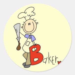 Sticker Rond B est pour les T-shirts et cadeaux Baker