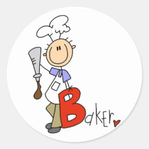 Sticker Rond B est pour les T-shirts et cadeaux de Baker