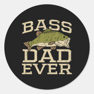 Sticker Rond B Papa Jamais Pêcher Poisson Pêcheur Fête des père