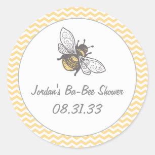 Sticker Rond Ba-Bee Honey Bee Douche