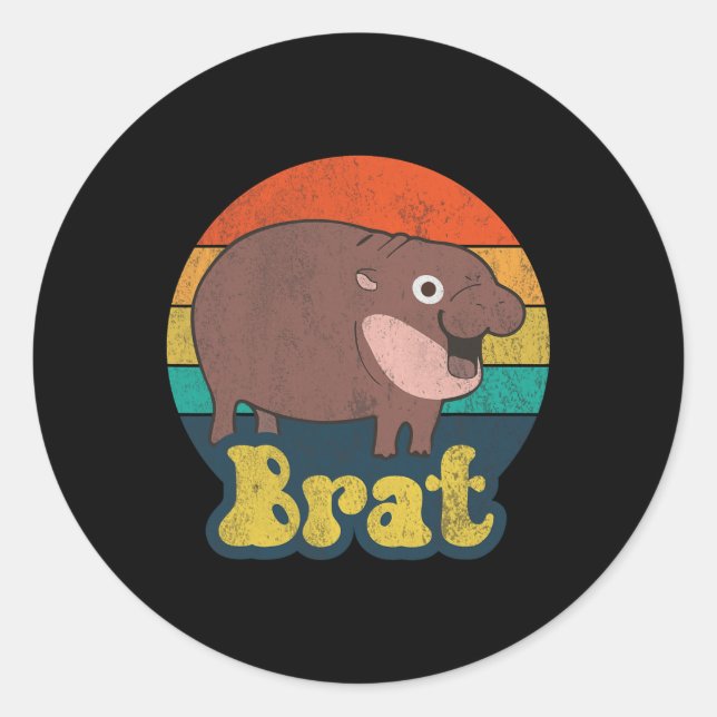 Sticker Rond Ba Vintage marrant (Devant)