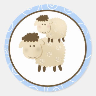 Sticker Rond Baa Baa Baa Enveloppe Phoques / Toppers 20