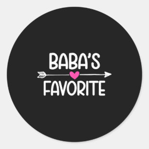 Sticker Rond Babas drôle Fils préféré Fille Je suis la préférée