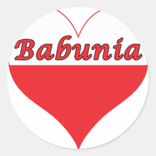 Sticker Rond Babunia Coeur polonais
