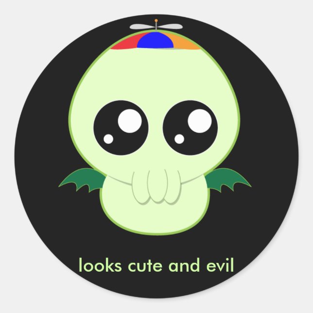 Sticker Rond Baby Boy Cthulhu (Devant)