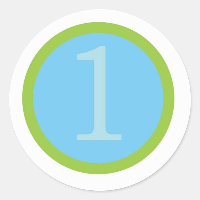 Sticker Rond Baby Boy Premier Brithday (Devant)