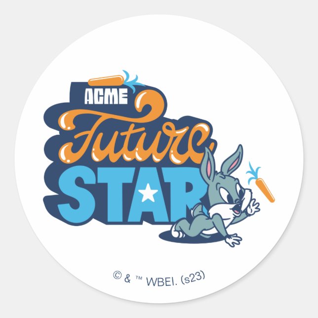 Sticker Rond Baby BUGS BUNNY™ - Future Star (Devant)