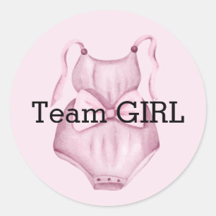 Sticker Rond Baby Genre révéler équipe fille