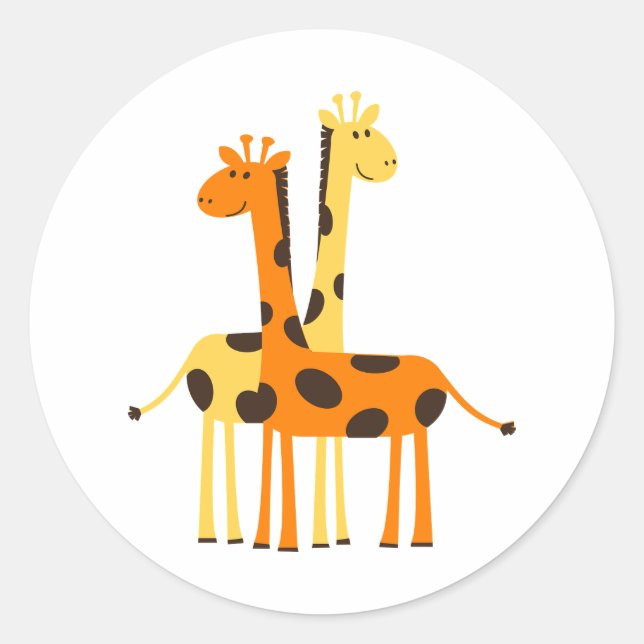 Sticker Rond Baby Giraffe (Devant)
