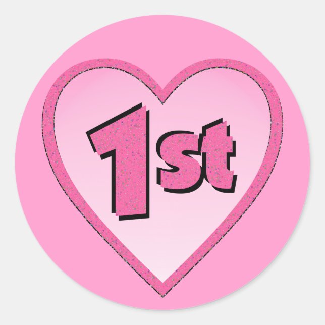 Sticker Rond Baby Girl 1st Birthday Gifts! (Devant)