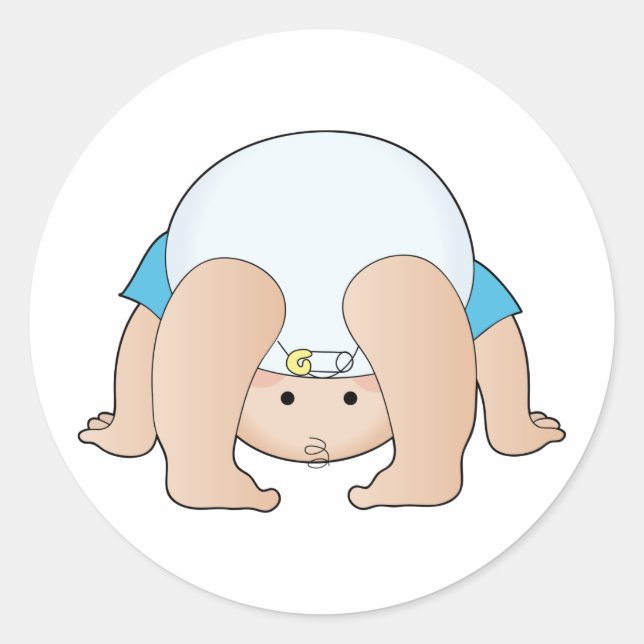 Sticker Rond Baby Head Boy (Devant)